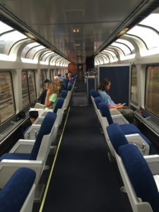 Lounge car on the Capitol Limited