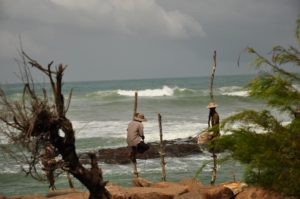 Sri Lanka stilt fisherman