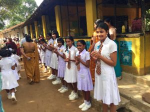 Hedunuwewa School welcome in Sri Lanka